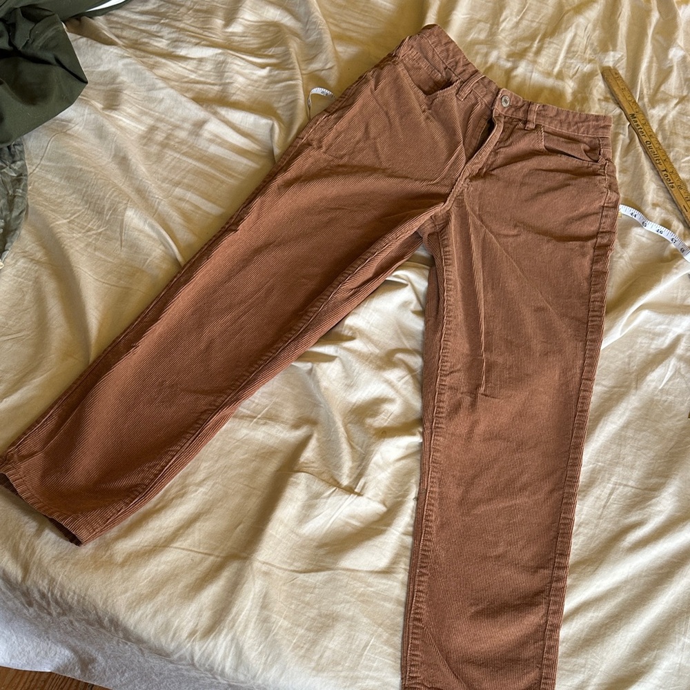 indigo rising Straight Leg Corduroy Pants - Tan
